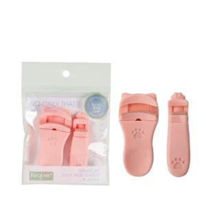 Top Seller 2pcs Set New Arrival Cat’s Paw Design Mini Portable Wide Angle Partial ABS Eyelash Curler for Eyes Makeup