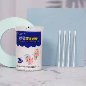 Top Tip’s 200PCS Professional Multifunctional Extra Fine Baby Cotton Buds Two Head Thin Paper Stick 76mm