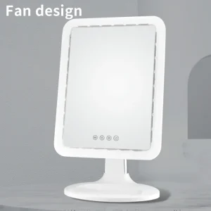 Touch Screen Table Makeup Mirror LED Light Vanity Mirror With Fan