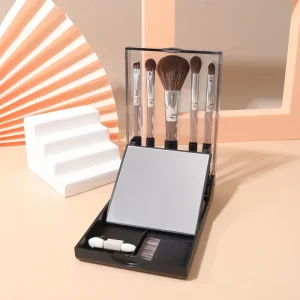 Travel Beauty Tool Kit Blush Eyeshadow Loose Powder Brush Portable Multi Function Makeup Brush 10 Piece Set With Mirror