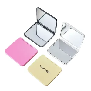 Travel Size Square Cosmetic Mirror Portable Folding Makeup Mirror for Women