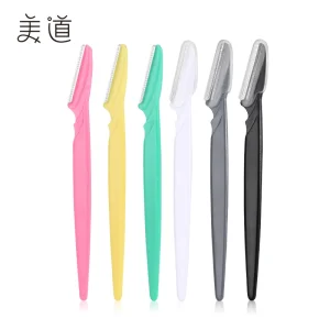 Trending Exfoliating Dermaplaning Eyebrow Shaping Trimmer Stainless Steel Pointed Blade Razor for Women