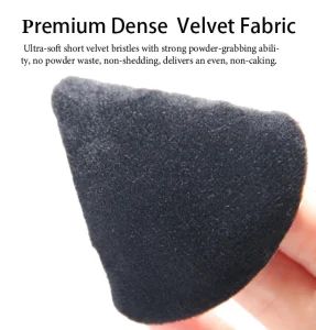 Triangle Flocked Powder Puff High Density Non Latex Washable Wet Dry Dual Use Corner Precision Makeup Sponge BB Cream Blush