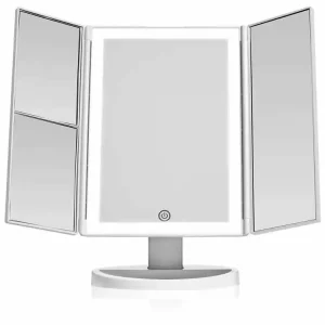 Trifold Magnifying LED Makeup Mirror with Light Vanity Mirror with Lights