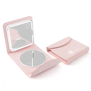 US Local Shipping Folding Travel Led Mirror Portable Foldable Led Compact Mirror 1X 5X Magnification Handheld Makeup Mirror