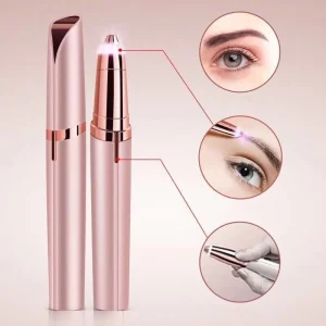 USB Rechargeable Electric Lipstick and Eyebrow Trimmer Convenient Brow Remover for Makeup