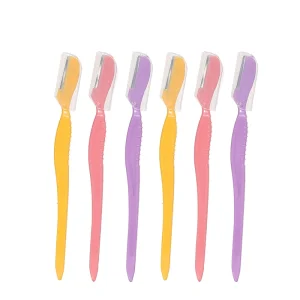 UUKKG Hot selling Product Exfoliating Stainless Steel Eyebrow Trimmer Eyebrow Trimmer Women’s Facial Portable Razor Multi color