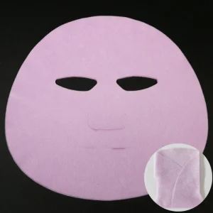 Ultra Fine Purple Microfiber Facial Mask Sheet Soft Lightweight Eco friendly Moisturizing Nourishing Whitening Material