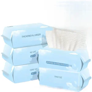 Ultra Soft Eco friendly Cotton Dry Wipes Skin Friendly Lint Free Facial Towels for Home Use Daily Cleansing Makeup Removal