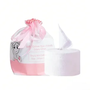 Ultra Soft Eco friendly Cotton Dry Wipes Skin Friendly Lint Free Facial Towels for Home Use Daily Cleansing & Makeup Removal