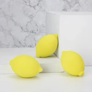 Ultra Soft Hydrophilic Polyurethane Lemon Shape Marshmallow Sponge for Beauty Blending Foundation Washable