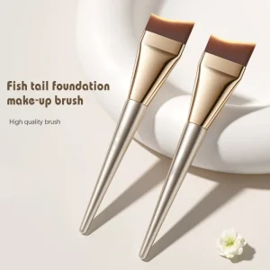 Ultra Thin Blade Foundation Concealer Brush Angled Crescent Design Soft Synthetic Bristles No Trace Liquid Cream Makeup Brush