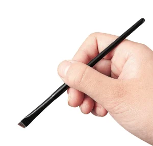 Ultra Thin Fine Angle Flat Eyebrow Makeup Brush Professional Thin Brow Spoolie Synthetic Single Eye Liner Brow Brush
