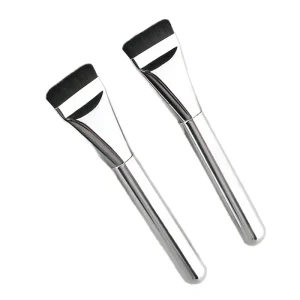 Ultra Thin Single Synthetic Hair Plastic Handle Foundation Brush Soft Flat Angled Makeup Brush Blusher Face Application Use