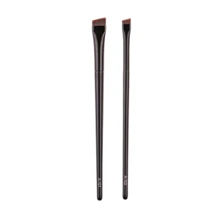 Ultra-Thin and Ultra-Fine Angled Blade Eyebrow Brush Synthetic Hair with Wood Handle Single Makeup Brush