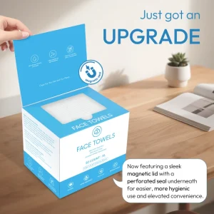 Upgrade Package Biodegradable Disposable Clean Face Towel Clinically Tested Cosmetic Spa Salon Face Towelette for Sensitive Skin