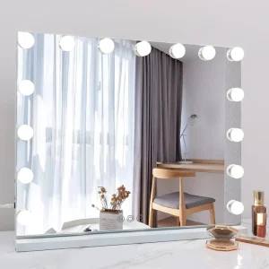 Vanity Mirror with Lights Large Lighted Makeup Mirror for Tabletop Bedroom