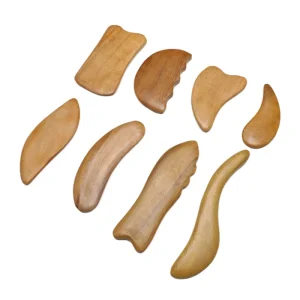 Vietnam Sandalwood Solid Wood Scraping Board and Stick Square Round Leaf Shape Massage Health Care