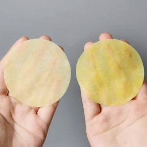 Vitamin C Yellow Round 7 cm Cotton Pads for Toner Pad Packaging