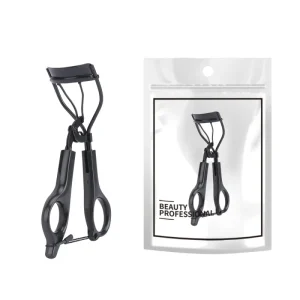 WELLFLYER EC 267 Professional Stainless Steel Eyelash Curler with Black Handle Non Electric Eye Makeup Tool Featuring Silicon