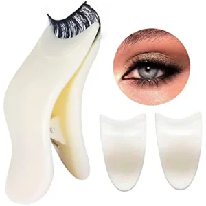 WELLFLYER PCEC 044 Silicone Head False Eyelash Curler Assistant Plastic Eyelash Tweezer for Eyelash Curling