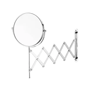 Wall Mounted Beauty Mirror Telescopic Folding Vanity Double Sided Magnifying HD Beauty Bathroom Makeup Mirror