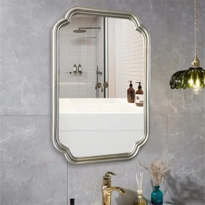 Wall Mounted Decorative Mirror Simple and Creative Bathroom Mirror American Style Dressing Table Makeup Mirror