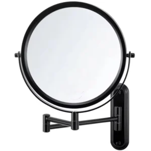 Wall Mounted Metal Frame Antique Design Makeup Mirror 1X 10X Magnifying Extended Arm 360Swivel Double Sided Vanity Mirror