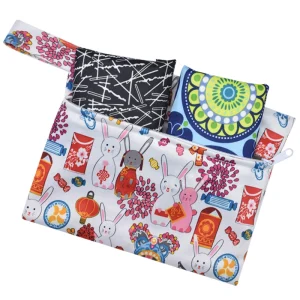 Washable Cloth Nursing Pad Menstrual Pads Waterproof Storage Bag
