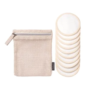 Washable Eco Friendly Natural Reusable Facial Face Cleansing Cotton Rounds Bamboo Organic Makeup Remover Pads for Women
