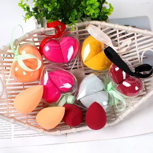 Washable Reusable Makeup Private Label Cleanser Sponge Custom Heart Shaped Packaging for Makeup Sponges