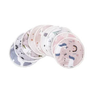 Washable Reusable Organic Cotton Nursing Pads Mom Care 10pcs set Breast Pads Maternity Ultra Soft Breathable 10cm Diameter