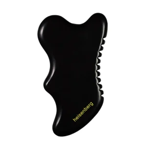 Wave Bian Stone Gua Sha Facial Tools Body Scraping Massage Face Board Anti Cellulite Handmade Black