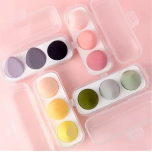 Wet and Dry 4PCS Box Makeup Sponge Beauty Sponges Set With Egg Box Beauty Facial Foundation Blending Makeup Sponge Set