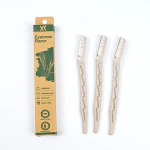 Wheat Straw Multipurpose Eyebrow Trimming Tool Dermaplaning Razor Exfoliating Facial Hair Removal Professional Shaving Blade