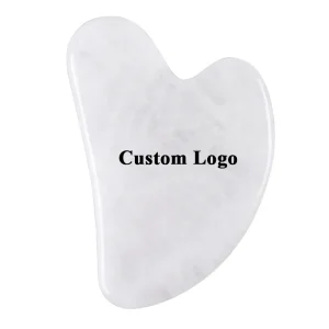 White Jade Gua Sha Massage Tool Natural Jade Guasha Tool for Facial Scraping Board SPA Acupuncture on Body and Neck