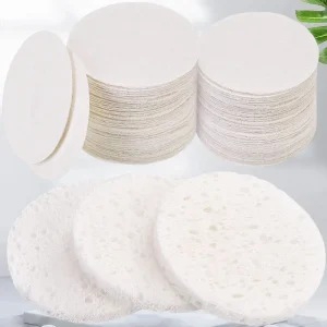 White Wood Pulp Cotton Compressing Wash Pad Ultra Thin Compressing Tablet Cleansing Pad Bibulous Cleansing Sponge