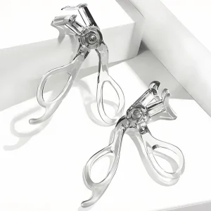 Wide Angle Borderless Eyelash Curler Transparent Professional Heated Lash Curler for Hooded Eyes Long Lasting Curl for Beginners