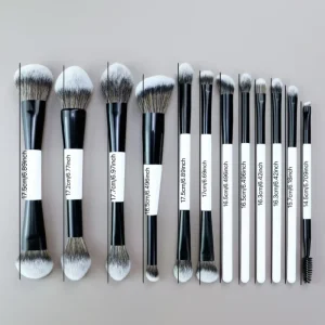 Women’s Double Ended Beauty Makeup Brush Set with Medium Concealer Small Contour Brushes