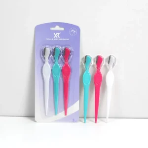 Women’s Mini Painless Biodegradable Slanted Tip Stainless Steel Eyebrow Razor Facial Hair Remover Eyebrow Trimmer