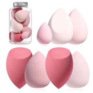 Women’s Super Soft Makeup Sponge Set Triangle Pattern Egg and Powder Puff Wet and Dry Use for Facial Makeup