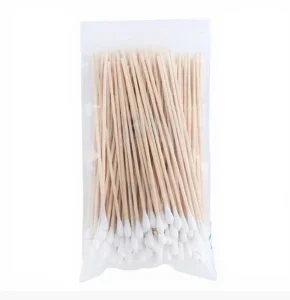 Wood Biodegradable Organic Cotton Tip Swabs 152.4mm Multifunctional Use