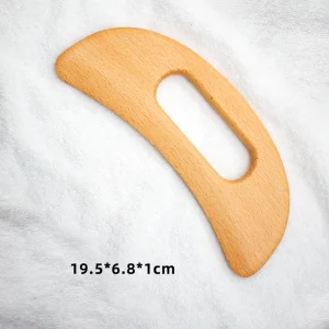 Wooden Body Muscle Guasha Tools Massage for Anti Cellulite Beech Moon Scraping Board Wood Slimming Scraper Body Wood Logo