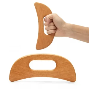 Wooden Gua Sha Scraping Massage Board Half Moon Body Massage Therapy Tool