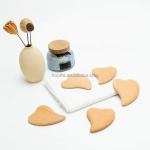 Wooden Heart Shaped Gua Sha Board Therapy Massage Scraping Board Massage Tool Sets