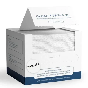 XL 100% USDA Biobased Face Towel Disposable Face Towelette Eczema Association Accepted Makeup Remover Dry Wipes