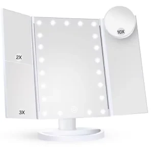 Xiaohongshu’s Bestseller New LED Desktop Makeup Mirror Single Sided Foldable with Magnification