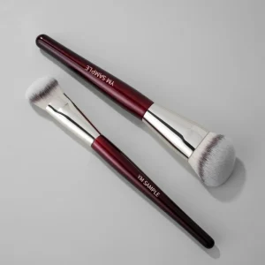 YM Factory Custom Blend Powder Foundation Makeup Brush Professional Long Handle Dome Single Oblique Makeup Brush