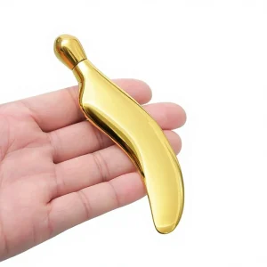 Zinc Alloy Curved Metal Gua Sha Tool Zinc Alloy Facial Scraping Eye Massage Stick