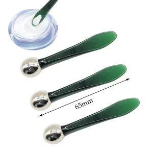 Zinc Alloy Metal Makeup Spoon Facial Cosmetic Cream Applicator Spatula for Skin Care Mask Eye Massage